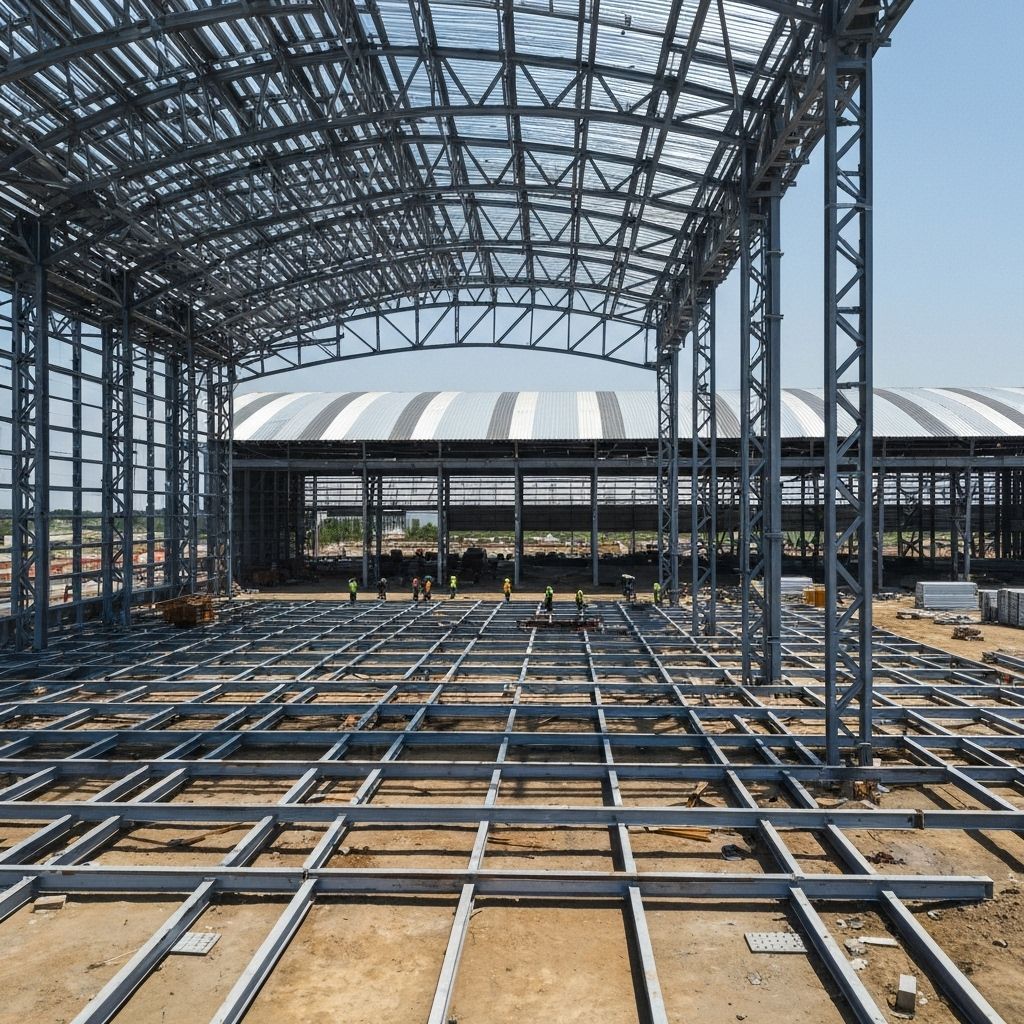 Строительство промышленного ангара